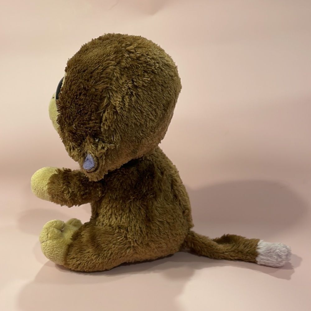 2015 Ty Beanie Boos Coconut the Brown & Purple Monkey Good Used Condition 7” - Picture 2 of 7